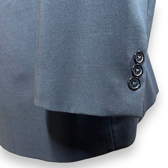 Donna Karan Signature Blazer Mens 44L Black Italian Wool Three Button Sport Coat - Picture 7 of 16